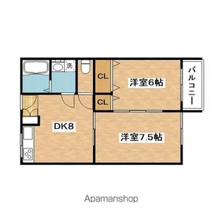 旭第1マンション【2階】の間取り