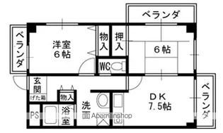 プリマヴェーラ夙川【3階】の間取り
