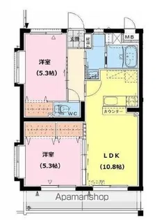エリュシオン浮城【4階】の間取り