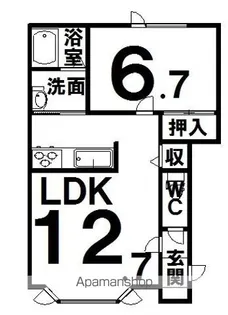 ユトリロ弥生【202号室】の間取り