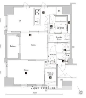 エンクレスト博多THETIME【15階】の間取り