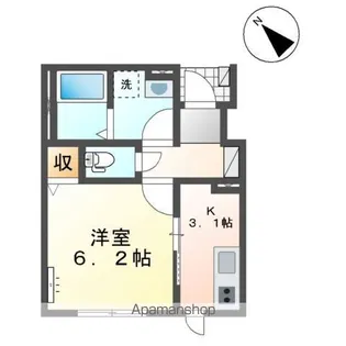 コーポ栞【1階】の間取り
