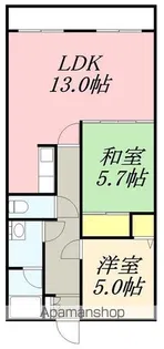 ランドマーク昭和【403号室】の間取り