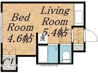 グリーンパーク宮の森【407号室】の間取り