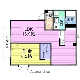 ディアコート多賀城D【102号室】の間取り