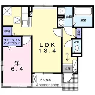アンソレイユ【1階】の間取り