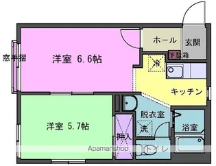 オネスト・イン【101号室】の間取り