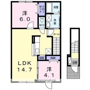 ブルーハイツ 5・3【2階】の間取り