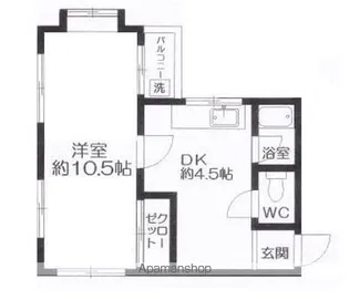 ユーライフ別府【1階】の間取り