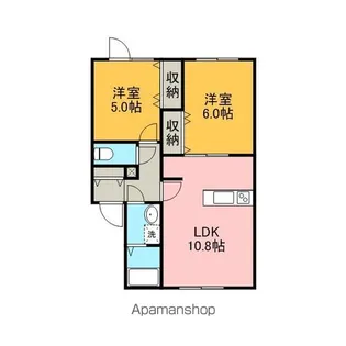 コモンセージ恵庭【1階】の間取り