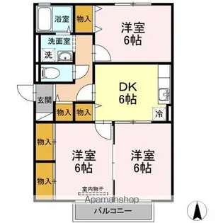 セジュールポピー【2階】の間取り