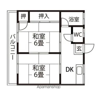 シティーハイム山の寺【203号室】の間取り
