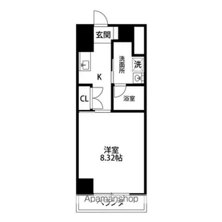 フローラ供米田【4階】の間取り