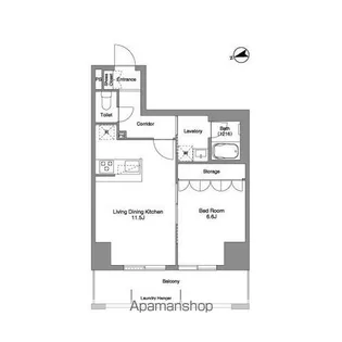 1LDKの間取り画像