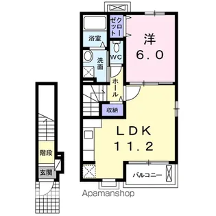 ラヴァンドB【2階】の間取り