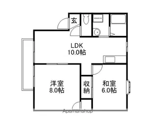 グランドゥールクロズミB【208号室】の間取り