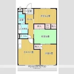 フローラ日の出【1階】の間取り