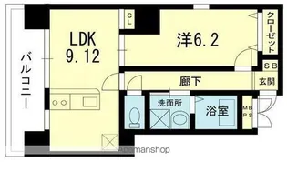 ロマージュ上通並木坂【601号室】の間取り