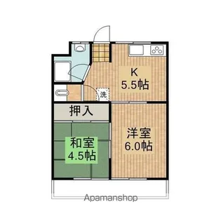 コーポ森山1号【202号室】の間取り
