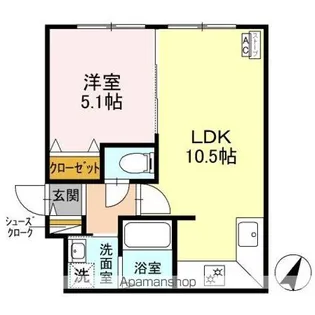 ブリエ・アサヒ【3階】の間取り