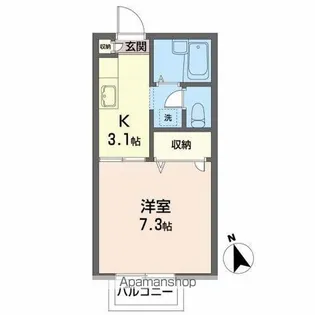 エスポアール・メイビ【1階】の間取り