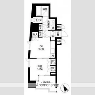 D’クラディアイヴァン御茶ノ水【5階】の間取り