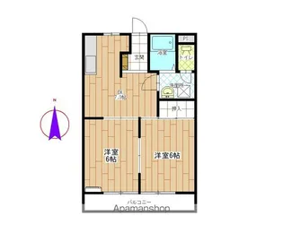 ハイツ小宮山【202号室】の間取り