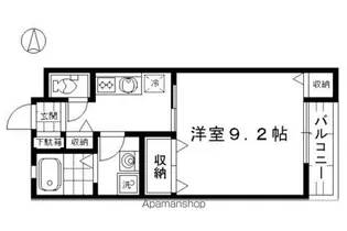 ベルリード六条【2階】の間取り