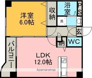 ロイヤルハイツ平之【5階】の間取り