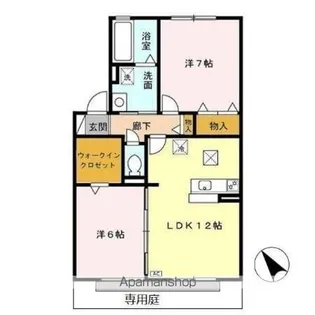 ローズコート 和田 A【1階】の間取り