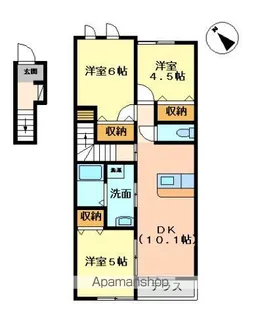レ・フルール【2階】の間取り