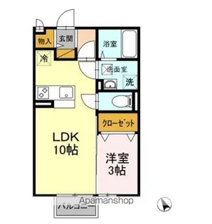 クロスクローバーⅡ【2階】の間取り