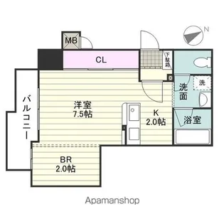 フォンスタワー南林寺【1106号室】の間取り