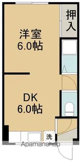 コーポやまこし(コーポヤマコシ)【203号室】の間取り