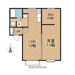 レジデンス金岡【202号室】の間取り