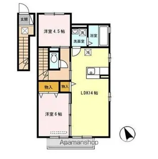 リブレ A棟【201号室】の間取り