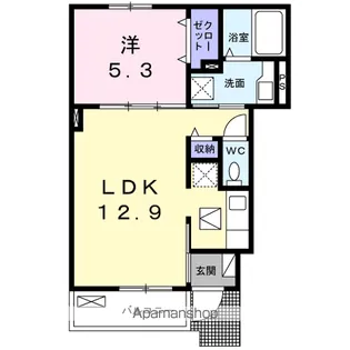 ブルック中町【1階】の間取り