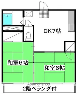 清開ハイツ【205号室】の間取り