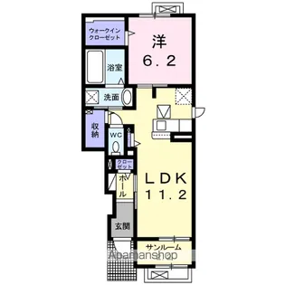 ラ・ルーチェ・カバーナ【1階】の間取り