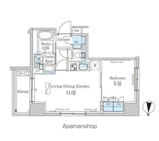 パークアクシス錦糸町ヴェール【7階】の間取り