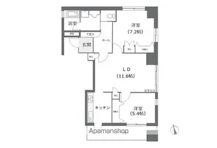 グランヴィル南千歳一番館【1階】の間取り