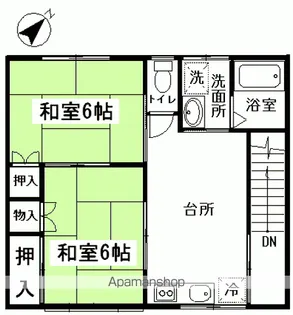 第2ミツハシコーポ【A201号室】の間取り