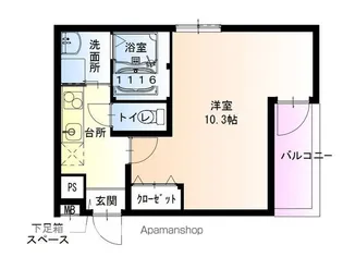 フジパレス百舌鳥駅南Ⅰ番館【201号室】の間取り