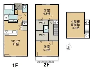 トレセB棟【103号室号室】の間取り
