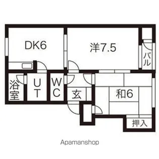 ヴェルディB【202号室】の間取り