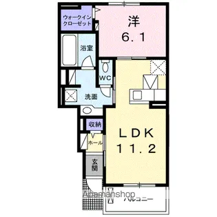 プランドールB【1階】の間取り