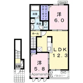 グランシャリオ Ⅲ【2階】の間取り