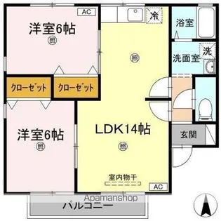 セジュール永木 B棟【2階】の間取り