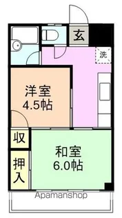 山之尻マンション【106号室】の間取り