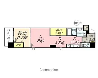 GOLD WINGⅡ【5階】の間取り